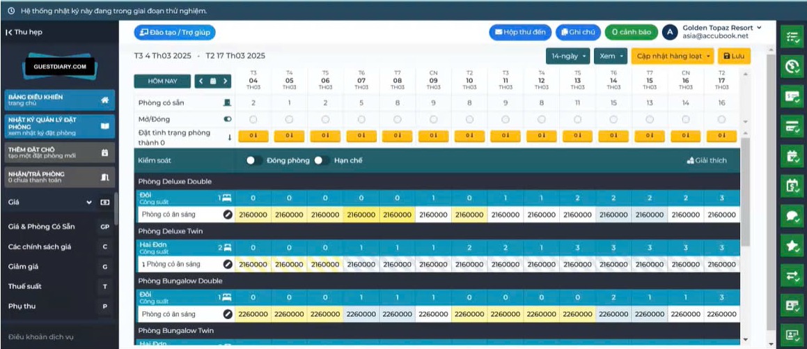 Gói Channel manger + Booking engine