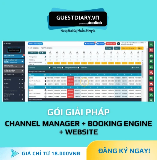 Channel Manager + Booking Engine + Website