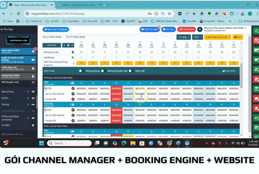 Gói Channel Manager + Booking Engine + Website
