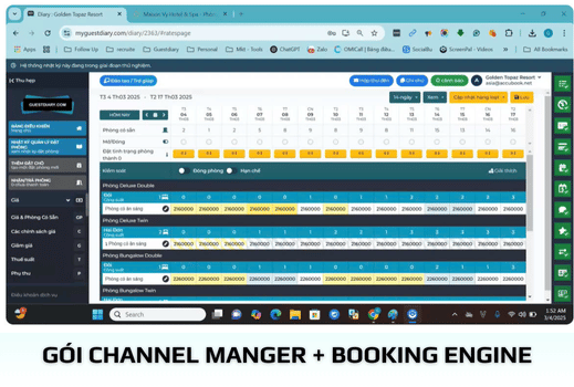 Gói Channel manger + Booking engine